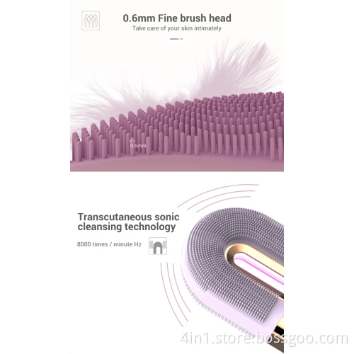 Facial skin cleansing brush